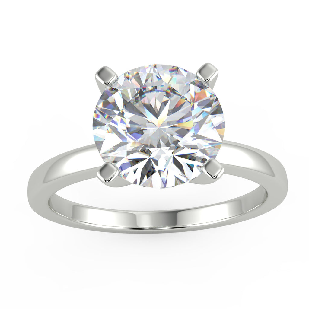 The Diamond Deal Company 2.05 Ct Round Cut VVS2/E Solitaire Diamond Engagement Ring 14K White Gold