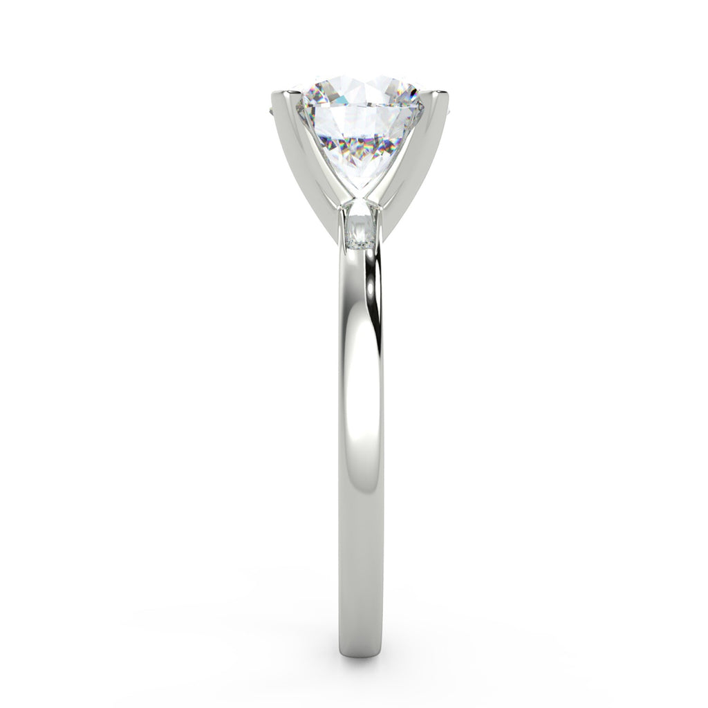 The Diamond Deal Company 2.05 Ct Round Cut VVS2/E Solitaire Diamond Engagement Ring 14K White Gold