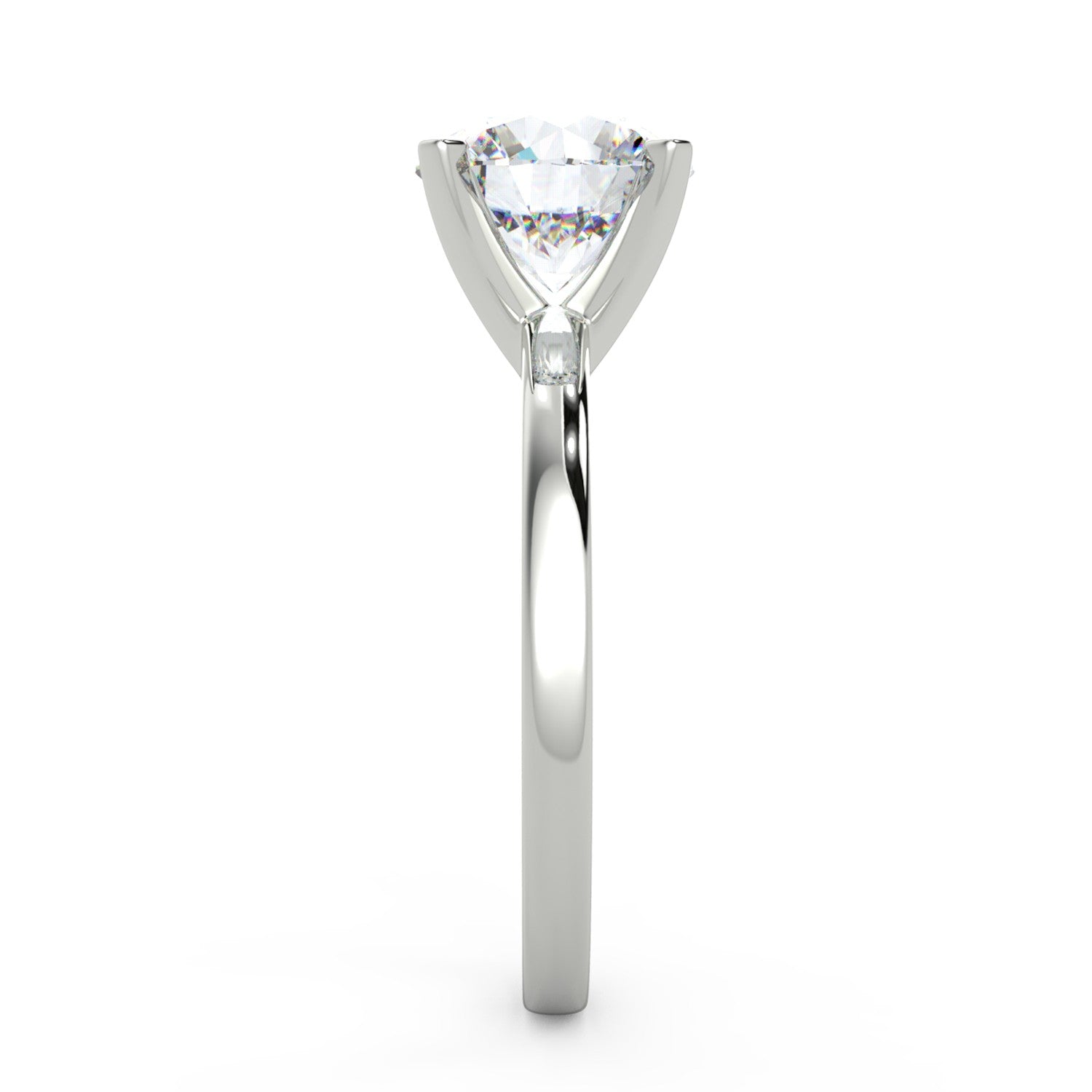 The Diamond Deal Company 2.05 Ct Round Cut VVS2/E Solitaire Diamond Engagement Ring 14K White Gold