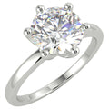 The Diamond Deal Company 1.6 Ct Round Cut SI1/E Solitaire Diamond Engagement Ring 14K White Gold