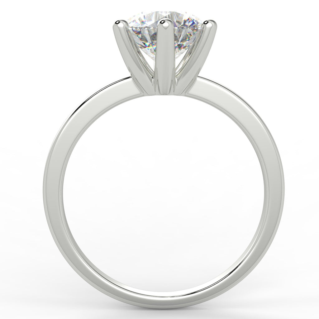 The Diamond Deal Company 1.6 Ct Round Cut SI1/E Solitaire Diamond Engagement Ring 14K White Gold