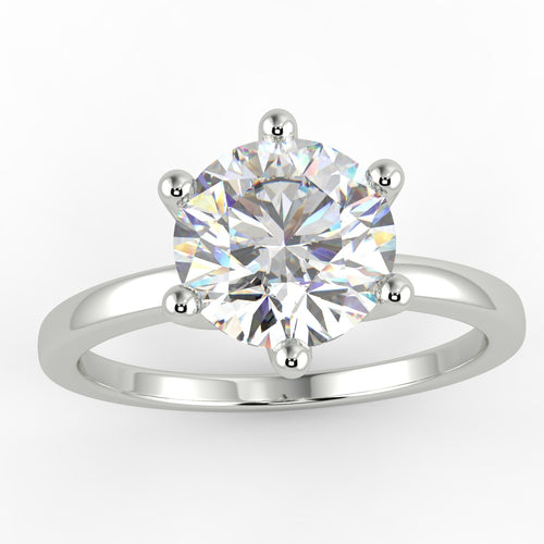 The Diamond Deal Company 1.6 Ct Round Cut SI1/E Solitaire Diamond Engagement Ring 14K White Gold