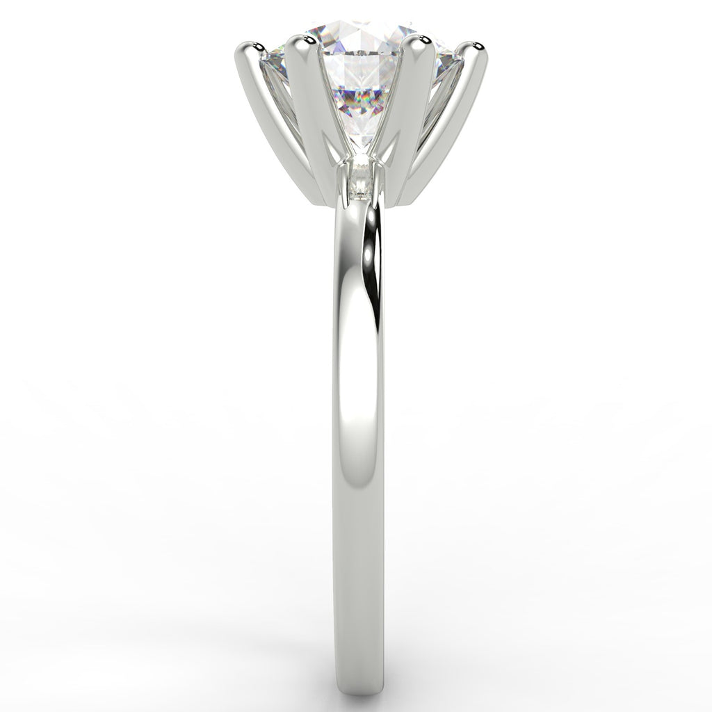 The Diamond Deal Company 1.6 Ct Round Cut SI1/E Solitaire Diamond Engagement Ring 14K White Gold