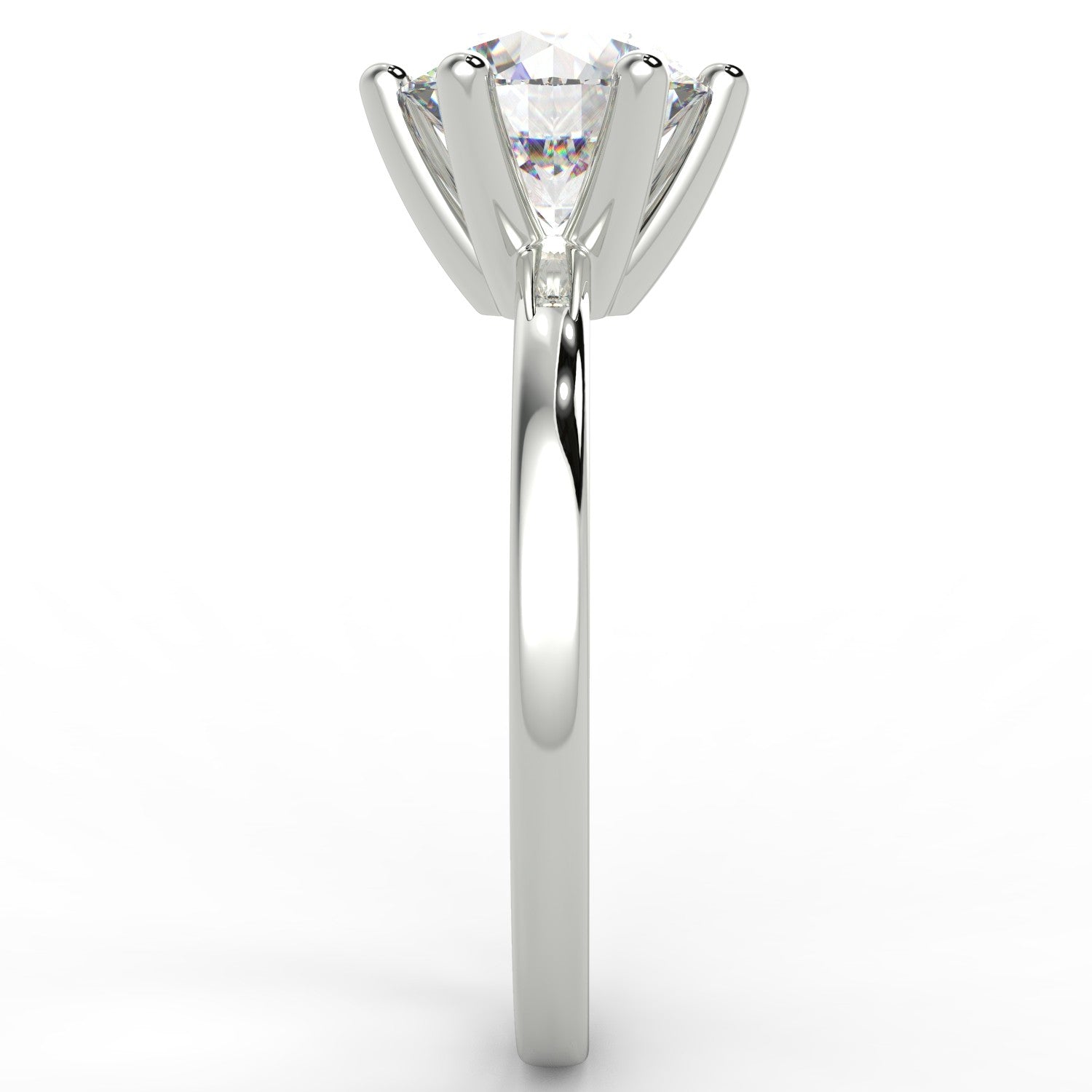 The Diamond Deal Company 1.6 Ct Round Cut SI1/E Solitaire Diamond Engagement Ring 14K White Gold